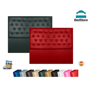 Cabecero Dali tapizado en polipiel con botones de cristal | BedStore