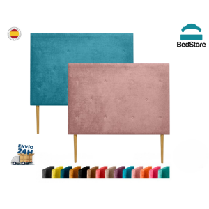 Cabecero Versalles en tela nido acualine con patas | BedStore