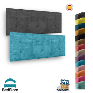 Cabecero León en tela acualine | BedStore