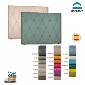 Cabecero Iniesta tapizado en loneta rústica | BedStore