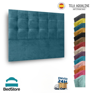 Cabecero Plutón tapizado en tela nido acualine | BedStore