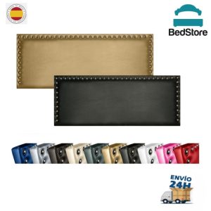 Cabecero Segovia tapizado en tela polipiel con tachuelas | BedStore