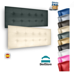 Cabecero Almería tapizado en tela polipiel con botones | BedStore