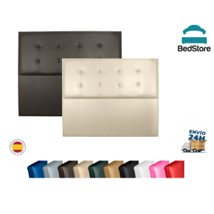 Cabecero Cuenca tapizado en tela polipiel con botones | BedStore
